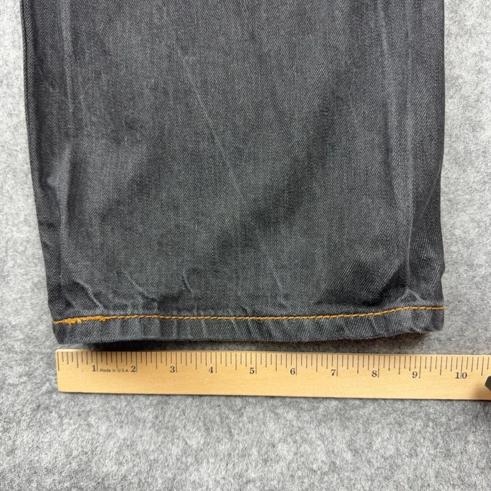 VTG Levi's Jeans Men 42x32 Black 569 Loose Straight Flap Pocket Denim Skater Y2K